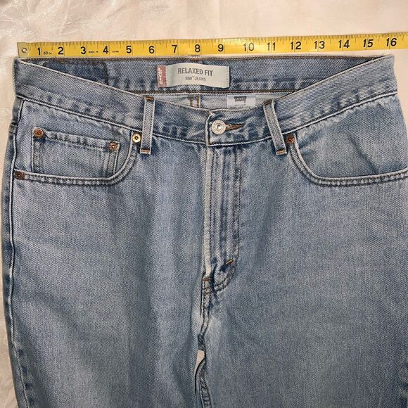 Vintage Levi’s 550 Men’s Relaxed Tapered Jeans 32x28 (Tag 33x30) Blue Stonewash - Picture 7 of 11